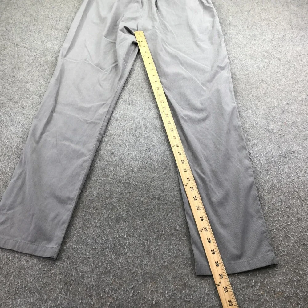 Calibrate Pants Mens Meidum Gray Woven Chino Straight Elastic Waist Casual